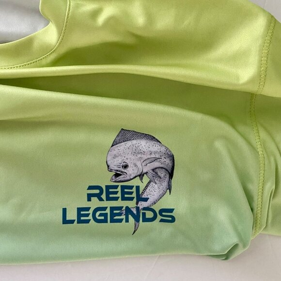 Reel Legends Lea Szymanski Mahi Fish Graphic Tee Shirt Men's Large NEW - Picture 6 of 9